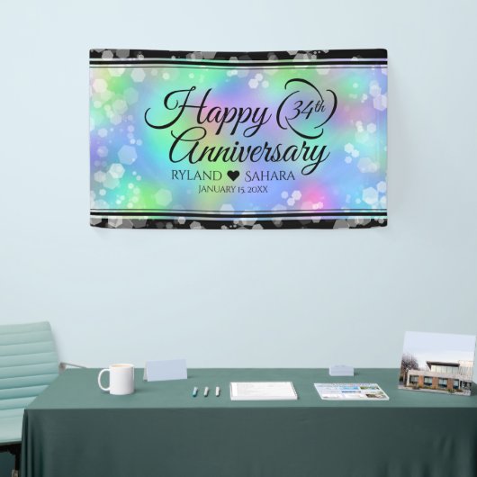 Elegant 34th Opal Wedding Jubileum Celebration Spandoek (Beurs)