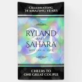 Elegant 34th Opal Wedding Jubileum Celebration Spandoek (Verticaal)