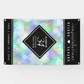 Elegant 34th Opal Wedding Jubileum Celebration Spandoek (Horizontaal)