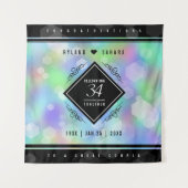 Elegant 34th Opal Wedding Jubileum Celebration Wandkleed (Voorkant)