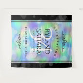 Elegant 34th Opal Wedding Jubileum Celebration Wandkleed (Voorkant (horizontaal))