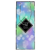 Elegant 34th Opal Wedding Jubileum Celebration Wijn Cadeautas (Achterkant)