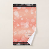 Elegant 35th Coral Wedding Jubileum Bad Handdoek (Handdoek)