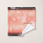 Elegant 35th Coral Wedding Jubileum Bad Handdoek (Wasdoekje)