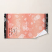 Elegant 35th Coral Wedding Jubileum Bad Handdoek (Handdoek)