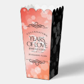 Elegant 35th Coral Wedding Jubileum Celebration Bedankdoosjes (Achterkant)