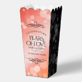 Elegant 35th Coral Wedding Jubileum Celebration Bedankdoosjes (Voorkant)