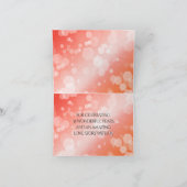 Elegant 35th Coral Wedding Jubileum Celebration Bedankkaart (Binnen)