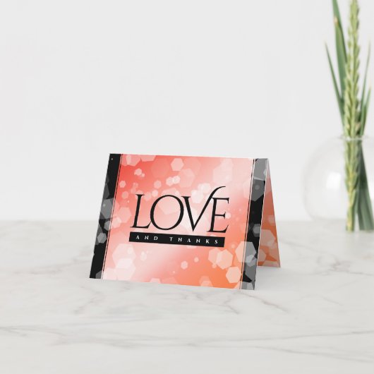 Elegant 35th Coral Wedding Jubileum Celebration Bedankkaart (Voorkant)