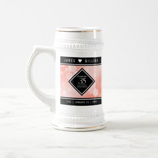 Elegant 35th Coral Wedding Jubileum Celebration Bierpul (Links)