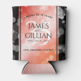 Elegant 35th Coral Wedding Jubileum Celebration Blikjeskoeler