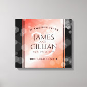 Elegant 35th Coral Wedding Jubileum Celebration Canvas Afdruk (Voorkant)