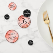 Elegant 35th Coral Wedding Jubileum Celebration Confetti (Groep)