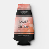 Elegant 35th Coral Wedding Jubileum Celebration Flesjeskoeler (Voorkant)