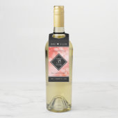 Elegant 35th Coral Wedding Jubileum Celebration Flessenhanger (Op fles)