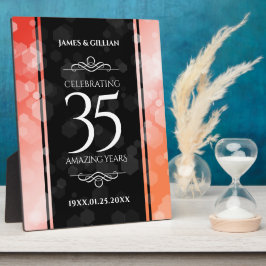 Elegant 35th Coral Wedding Jubileum Celebration Fotoplaat