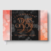 Elegant 35th Coral Wedding Jubileum Celebration Gastenboek (Voorkant)