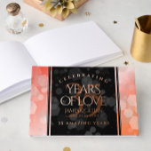 Elegant 35th Coral Wedding Jubileum Celebration Gastenboek