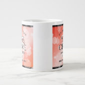 Elegant 35th Coral Wedding Jubileum Celebration Grote Koffiekop (Voorkant)