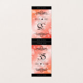 Elegant 35th Coral Wedding Jubileum Celebration Kaart (Buitenkant ongevouwen)