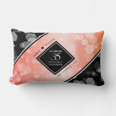Elegant 35th Coral Wedding Jubileum Celebration Kussen (Voorkant)