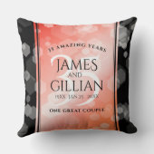 Elegant 35th Coral Wedding Jubileum Celebration Kussen (Achterkant)