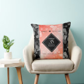 Elegant 35th Coral Wedding Jubileum Celebration Kussen (Stoel)