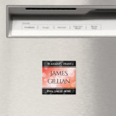 Elegant 35th Coral Wedding Jubileum Celebration Magneet (Insitu (Vaatwasser))