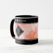 Elegant 35th Coral Wedding Jubileum Celebration Mok (Voorkant links)