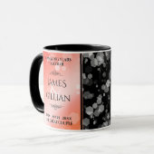 Elegant 35th Coral Wedding Jubileum Celebration Mok (Voorkant links)