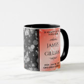 Elegant 35th Coral Wedding Jubileum Celebration Mok (Voorkant rechts)