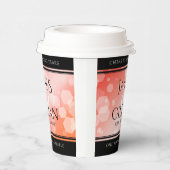 Elegant 35th Coral Wedding Jubileum Celebration Papieren Bekers (Rechts)