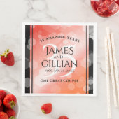 Elegant 35th Coral Wedding Jubileum Celebration Servet (Insitu)