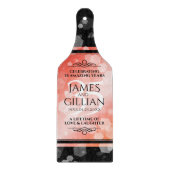 Elegant 35th Coral Wedding Jubileum Celebration Snijplank (Voorkant)