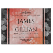 Elegant 35th Coral Wedding Jubileum Celebration Snijplank (Voorkant)