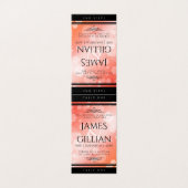 Elegant 35th Coral Wedding Jubileum Table Kaart (Buitenkant ongevouwen)