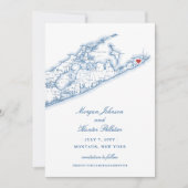 Elegant 360 Oost bij Montauk Downs Bruiloft Save The Date (Voorkant)