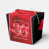 Elegant 36th Roos Wedding Jubileum Celebration Bedankdoosjes (Achterkant)