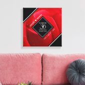 Elegant 36th Roos Wedding Jubileum Celebration Canvas Afdruk (Insitu (Woonkamer))
