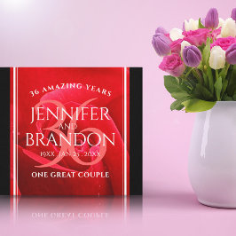 Elegant 36th Roos Wedding Jubileum Celebration Canvas Afdruk