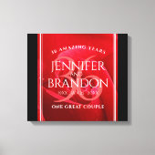 Elegant 36th Roos Wedding Jubileum Celebration Canvas Afdruk (Voorkant)