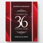 Elegant 36th Roos Wedding Jubileum Celebration Fotoplaat (Voorkant)