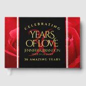 Elegant 36th Roos Wedding Jubileum Celebration Gastenboek (Voorkant)