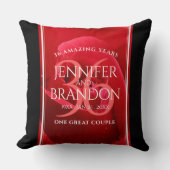 Elegant 36th Roos Wedding Jubileum Celebration Kussen (Voorkant)