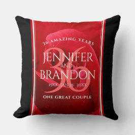 Elegant 36th Roos Wedding Jubileum Celebration Kussen