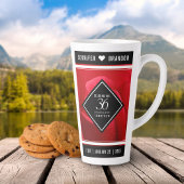 Elegant 36th Roos Wedding Jubileum Celebration Latte Mok