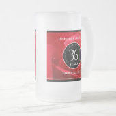 Elegant 36th Roos Wedding Jubileum Celebration Matglas Bierpul (Voorkant rechts)