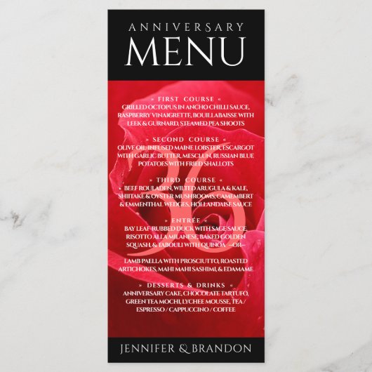 Elegant 36th Roos Wedding Jubileum Celebration Menu (Voorkant)