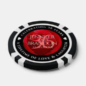 Elegant 36th Roos Wedding Jubileum Celebration Poker Chips (Enkel)