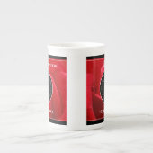 Elegant 36th Roos Wedding Jubileum Celebration Porselein Kop (Voorkant)